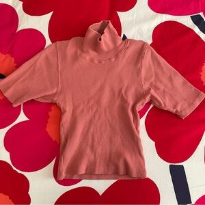 Big Bud Press mock neck ribbed short sleeve tank